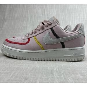 Nike Air Force 1 '07 LX Silt Red Stitched Canvas Low Retro Sneakers Size 7.5